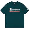 Champion Legacy Graphic Shop Authentic (220249) -Crewneck T-Shirt, Verde Bottiglia (HLG), M Uomo