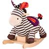 B. toys - Rodeo Rockers - Kazoo - Zebra a dondolo - Sedile comodo e dondoli in legno duro - Giocattolo per lo sviluppo del gioco attivo - Robusto e durevole - 18 mesi +