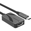 SABRENT Adattatore 8K da USB di tipo C a HDMI, 8K a 30Hz e 4K a 120Hz, HDR10/Dolby Vision, VRR e FreeSync, compatibile con laptop, tablet, smartphone, sistemi di gioco portatili, design in alluminio