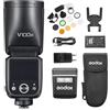 GODOX V100C Flash per fotocamera Canon EOS + Set AK-R1, modalità TTL/M | Flash wireless, 400 flash, HSS a 1/8000 s, batteria da 2980 mAh, tempo di ricarica 1,7 secondi, luce LED integrata da 3300 K