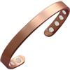 MagEnergy Braccialetto magnetico in rame per uomini e donne, 99,9% puro rame braccialetto con 8 magneti da 3500 gauss, 17,3 cm regolabile in rame gioielli regalo