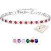 Sfoni Cavigliera per Donne, Cavigliera Regolabile con Zirconia Cubica Scintillante, Gioiello per Estate, Anniversario, Compleanno, Laurea, Regalo per Donne e Uomini con Carta Regalo e Confezione