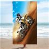 KnorRs Telo mare grande per moto, 150 x 200, in microfibra, ad asciugatura rapida, per bambini, da uomo (Y1, 70 x 140 cm)