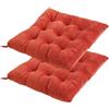 Hiseng Cuscini per Sedia Cucina, 2 Pezzi Coprisedie Cucina in Cotone, Cuscini Sedia Coprisedia Super Morbido Cuscini Coprisedia per Soggiorno, Camera da Letto, Patio e Altro (Arancia,40x40x7cm)