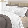 PENSIERI DELICATI Completo Letto Matrimoniale 100% Cotone, Completo 250x300 Comprensivo di Lenzuolo Sotto, Lenzuolo Sopra e 1 Federa a due Volant, Made in Italy, Fantasia Goccia Beige