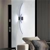 J.SUNUN Lampada da Parete LED Interno Lungo 100CM 35W Applique da Parete Alluminio Moderne Lampada Muro Up Down per Soggiorno, Camera da Letto, Corridoi, Scala 2800 Lumen, Luce bianca 6000K, Negro