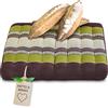 livasia cuscino coprisedia grande - 50x50x6cm - cuscino per pavimento indoor/outdoor, cuscino meditazione yoga, mobili in pallet, cuscino impunturato per sedia e panchina (Marrone/Verde)