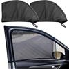 CHENNAN 2 Pezzi Tendine Parasole Auto Bambini， Rete per schermo per zanzare per auto, Schermi oscuranti per i finestrini laterali delle automobili, per il 98% Delle Auto (Nero, Finestrino anteriore)