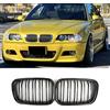 Hengjiayao Griglia Paraurti Anteriore per BMW 3er E46 2 porte PRE Facelift Griglia E46 Serie 3 Nero Lucido 1998 1999 2000 2001 (non adatta per 4 porte)(For 3er E46 2D 1998-2001 PRE)