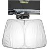 GAFAT [Upgrade] GAFAT Compatibile con Land Rover Defender 90 110 2020-2025 2026 Protezione Solare Parabrezza interno, Parasole, Raffreddamento, Protezione UV, Accessori Defender 110 (Nessuna tacca in alto)