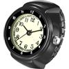 Oidea Orologio ad anello per uomo e donna: cinturino elastico in acciaio inox, quadrante semplice, orologio al quarzo, Nero