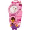 LEGO Classic 8020820 Orologio da polso componibile rosa per bambini con cinturino a maglie e minifigure|per i bambini | bianco/rosa | ragazzo/ragazza | Diametro di 28 cm | Quarzo analogico
