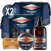 King C. Gillette Kit BALSAMO BARBA, DETERGENTE VISO UOMO, PETTINE BARBA, Ideale per la Cura della Barba, Confezione IDEA REGALO, Set Barba Uomo PROFESSIONALE (Confezione da 2)