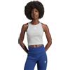 Adidas Canotta Donna Adidas Essentials Ribbed Grigio