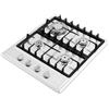 Chynalys Piano cottura a gas, da incasso, piano cottura a gas in acciaio inox, 4 luci, fornello a gas, fiamma, dispositivo di protezione, accensione della batteria, piano cottura propano per cucina (4 fornelli
