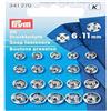 Prym Sew-On Snap Fasteners, Ottone, Silver, 11 mm, ordinato, Argento, 20 Pezzi