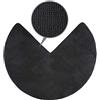 fluffy® Tappeto da bagno in ciniglia per docce angolari, con fondo antiscivolo (Rotondo | Dimensioni Interne 45 x 45 cm, Antracite)