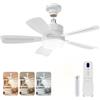 VARICART Ventilatore Da Soffitto Con Luce E Telecomando, 2000 Lumen Lampadario Con Ventilatore Da Soffitto LED 3 Colori, Attacco E27 Plafoniera Con Ventilatore Silenzioso Per Camera Da Letto 15-20 m²