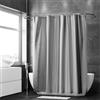 Loti Living Tenda Doccia 180 x 200 cm - Resistente alla Muffa e all'Acqua - Tessuto in Poliestere - Con Bordo Ponderato - Tenda Vasca da Bagno - Ganci Inclusi - Grey
