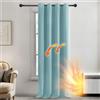 Deconovo Tenda Oscurante da Interno 180 CM Altezza 1 Pannello, Termica Isolante per Interni Finestre con Anelli, 140x180 CM, Blu Cielo