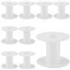 SUNNYCLUE 15 pz 55 x 46mm Rocchetto Vuoto Nastro Rocchetto di Plastica Bianco Cordino per Tessitura Filo Catena Nastro Organizzatore Supporto Bobina per Cucito Ricamo Filato Arti Artigianato Uncinetto