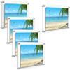 TUKA-i-AKUT 5X Acrilico Cornice Display da Parete per A5 Formato, Trasparente Targa da Ufficio Doppio Pannello, Cornice a Parete per Documenti Foto Certificati Volantini Poster, TKD9402-A5-5X