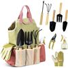 Mucek Attrezzi Giardinaggio, 9 Pezzi Set da Giardino Acciaio Inossidabile ad uso, Include Forbici per Potare, Vanga per Orto, Forcola e Rastrello a Mano, Set Giardinaggio Regali da Giardino per Uomo Donna