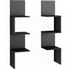 Vicco Libreria angolare da terra Paolo, Nero, 28 x 116.4 cm Set di 2