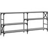 Annlera Sonoma - Tavolino consolle per ingresso, corridoio, soggiorno e ufficio, facile da pulire, design minimalista grigio, 180 x 29 x 76,5 cm