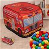 Selonis Tenda Gioco Bambini Camion Pompieri 300 Palline Struttura Portatile Interno Esterno Avventura Sensoriale Montaggio Facile Regalo Originale Idea Creativa Per Cameretta E Giardino
