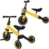 XUANYU 3 in 1 Triciclo Evolutivo Bambino, Bicicletta con Pedali Rimovibili per Bambini 1-7 Anni, Mini Bici/Girello Senza Maniglione Parentale, Bicicletta Evolutivo per Ragazze e Ragazzi (Nero-giallo)