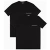 EMPORIO ARMANI 2-Pack V Neck T-Shirt, Nero/Nero, S Uomo