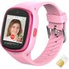 PTHTECHUS Orologio da bambino 4G GPS Smart Watch con WiFi Bluetooth Videochiamata SOS Pedometro Musica, Sveglia, Torcia Elettrica, Regali Orologio Collegato per Ragazzi Ragazze