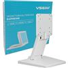 VSG Staffa di Montaggio per Monitor POS o PC Touchscreen, Supporto per Display Stabile, Flessibile, Inclinabile e Regolabile, VESA, Metallo, per Schermi da 10 a 22 Pollici - Bianco