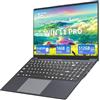 rumlawn PC Portatile 16 Pollici Con Core i5 Notebook 16GB AM 512GB SSD,UHD Graphics 617, Display (1920 x 1200),Win 11 Pro Laptop Tastiera Retroilluminata, Wi-Fi 5, USB 3.0 * 3, Type-C