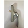 METALKARD Maniglia universale per porte e finestre interne, in legno crema e ottone, argentata, con apertura a wasista, per uso interno, contemporanea, ambidestra, per soggiorno