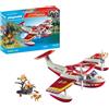 Playmobil Action Heroes 71463 Idrovolante dei pompieri, missioni eroiche di soccorso, con un vigile del fuoco, giochi di ruolo divertenti, giocattolo sostenibile per bambini dai 4 anni in su