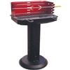 Lapillo Barbecue a Carbonella Carbone BBQ da Giardino Portatile da Esterno in Acciaio 58x38 cm / 70h cm Piantana - 11787T