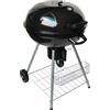 El Gaucho Barbecue a Carbonella Carbone BBQ da Giardino Portatile da Esterno in Acciaio ø 54.5 cm con Coperchio con Termostato - Planet10