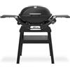 WEBER Barbecue a Gas da Giardino BBQ da Esterno Potenza 4.1 kW Bruciatore in Acciaio Inox con Ripiani Laterali e Griglie in Ghisa Smaltata colore Nero - 1501099 Q 2200N