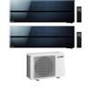 Mitsubishi Climatizzatore Dual Split Kirigamine MSZ-LN Nero 9+12 con MXZ-2F42VF3 Inverter R-32 Wi-Fi Classe A+++ ,