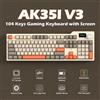 AJAZZ AK35I V3 MAX Tastiera da gioco Interruttore avocado Tastiera hot swap con tasti completi Bluetooth wireless a triplo modalità - Black yellow wired