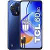TCL 60 5G, Smartphone 5G, Display NXTVISION 6.8 120Hz HD+, RAM 16GB, Memoria 256GB, Doppia Fotocamera 50MP con Macro + 5MP UW, Batteria 5200mAh, 18W Fast Charge, Midnight Blue +Cavo USB-C Aggiuntivo