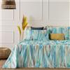 Carillo Home Completo letto matrimoniale in percalle fantasia
