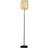HOMCOM Lampada da Terra per Salone con Paralume in Corda di Carta Design Naturale Attacco E27 Max. 40W - Ø 26 x 164H cm