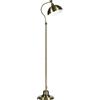 HOMCOM Lampada da Terra Salotto, Lampada da Salotto Vintage con Paralume Regolabile, Interruttore a Pedale 42 x 25,5 x 152 cm tono ottone