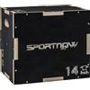 SPORTNOW Box Jump Pliometrico a 3 Altezze in Legno Antiscivolo, 41-36-31cm, Nero | Aosom Italy