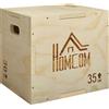 HOMCOM Box Pliometrico per Allenamento, 40,5/35,5/30,5 cm, Legno Naturale
