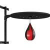 SPORTNOW Punching Ball a Muro con Speed Bag Girevole a 360° e Regolabile su 7 Altezze, Nero e Rosso | Aosom Italy