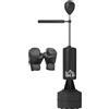 HOMCOM Sacco da boxe su piedi punching ball brunier 3 in 1 con pallone velocità braccio flessibile rotante altezza regolabile